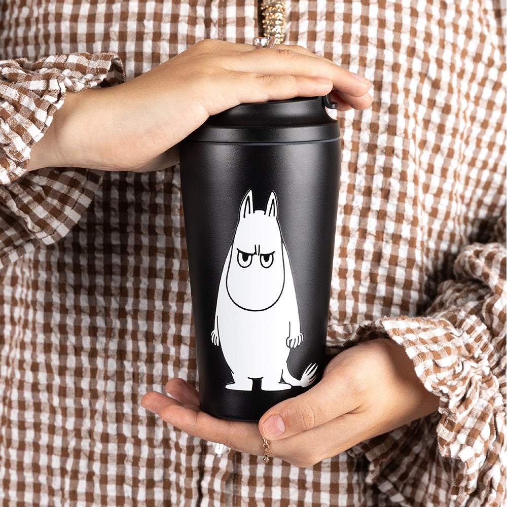 Moomintroll Angry Thermal Mug 550ml Black - The Official Moomin Shop