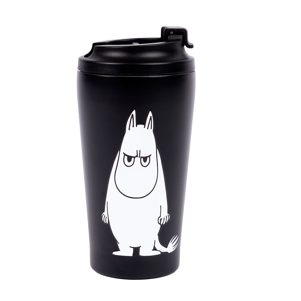 Moomintroll Angry Thermal Mug 550ml Black - The Official Moomin Shop