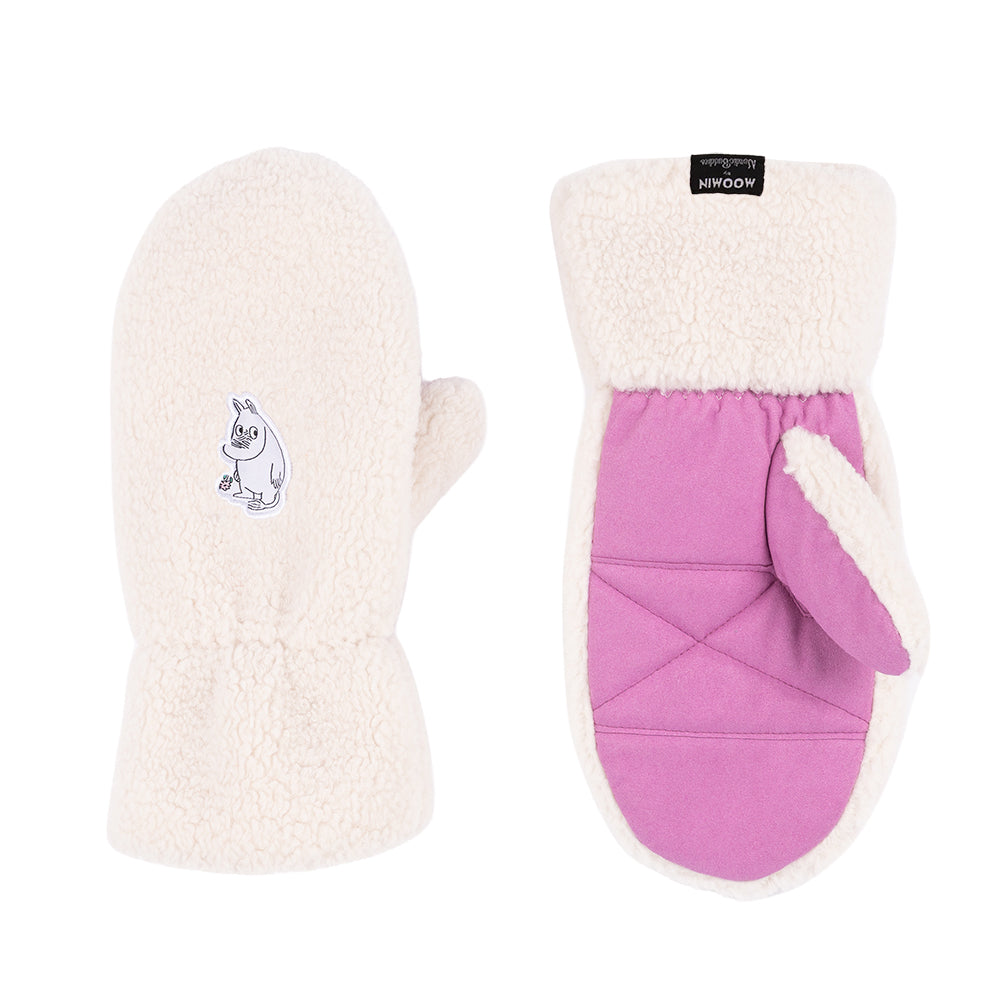 Moomintroll Fleece Mittens Adults Lilac - The Official Moomin Shop