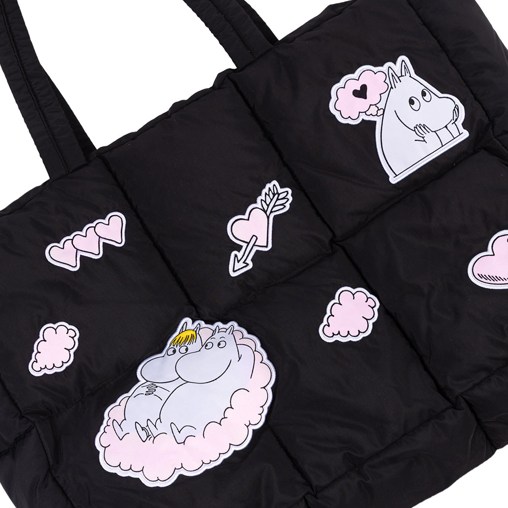 Moomins Love Puffer Bag Black - The Official Moomin Shop