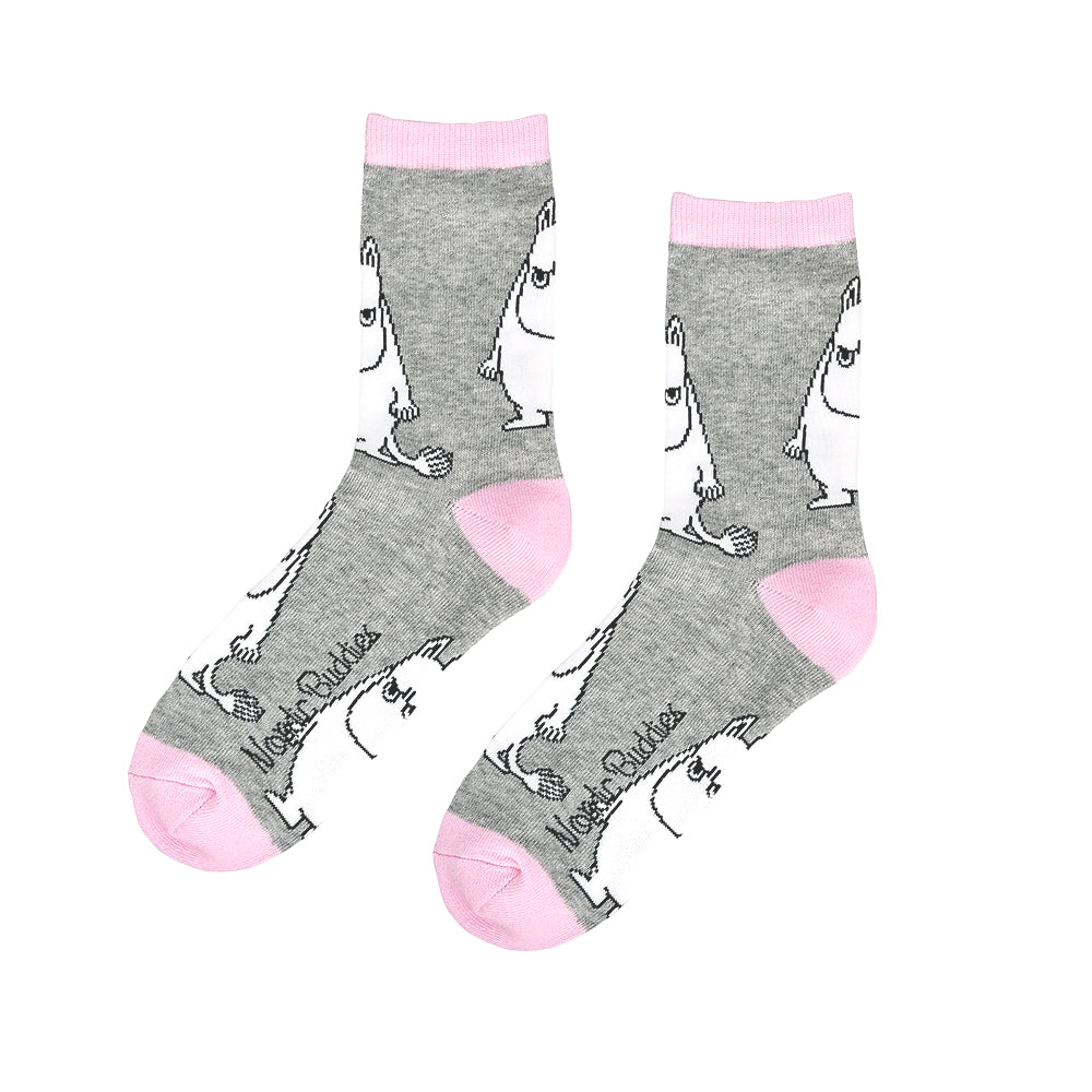 Moomintroll Angry Crew Socks 36-42 Gray - The Official Moomin Shop