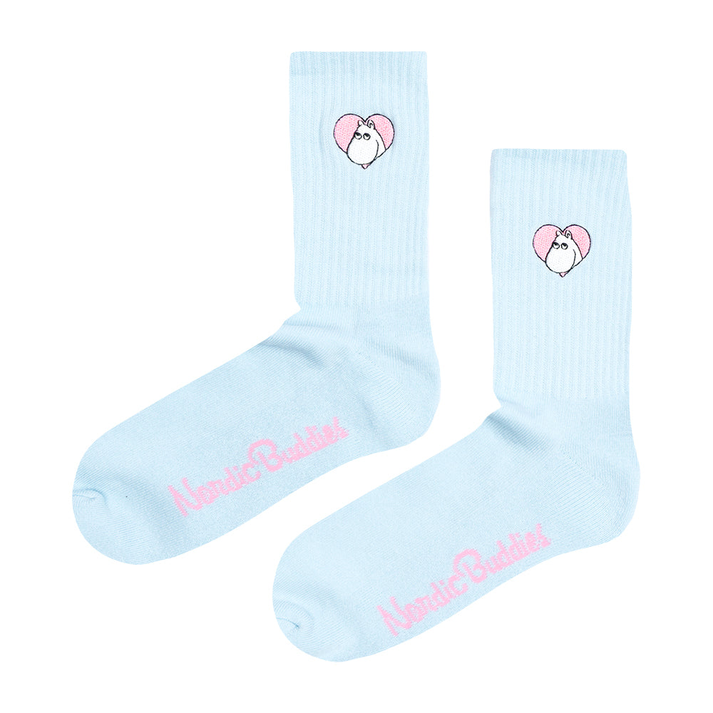 Moomin Love Socks 36-42 Lightblue - The Official Moomin Shop