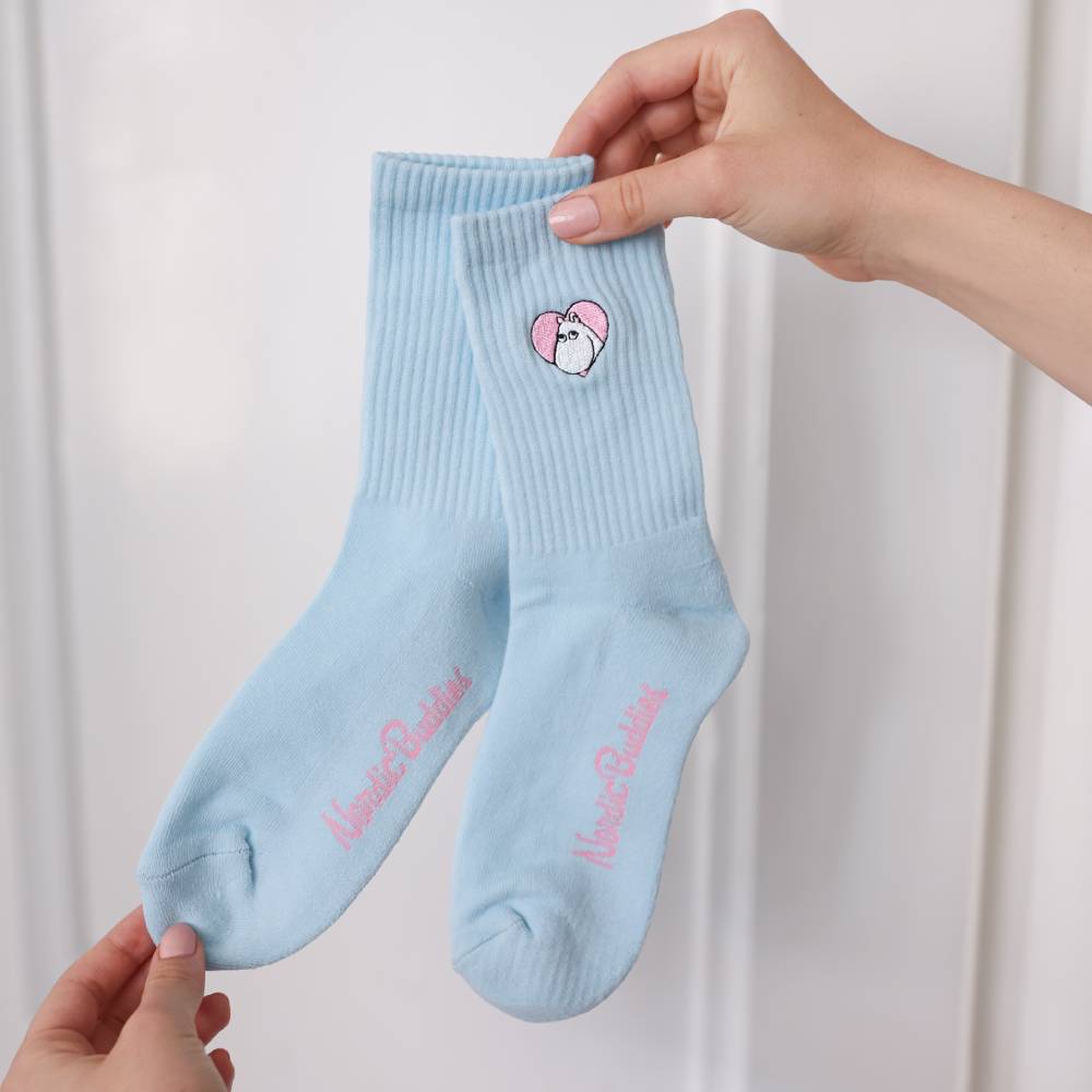 Moomins Love Socks 36-42 Lightblue - The Official Moomin Shop
