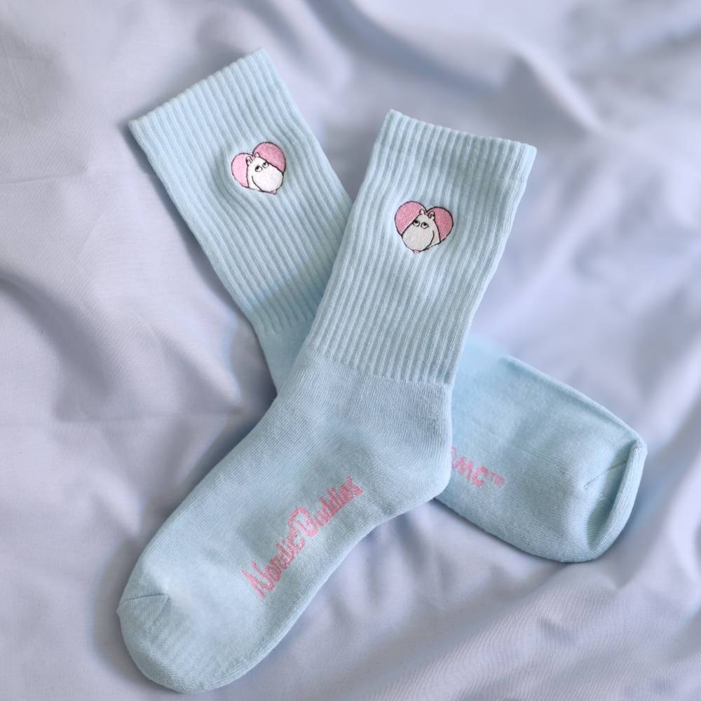 Moomins Love Socks 36-42 Lightblue - The Official Moomin Shop