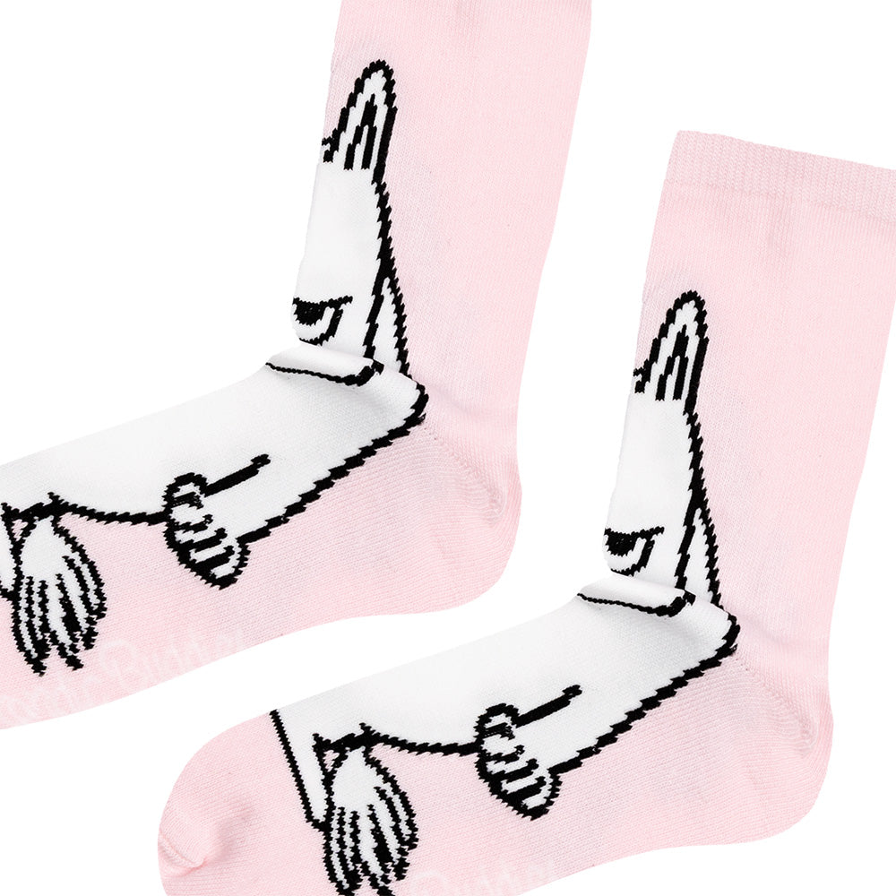 Moomintroll Angry Classic Socks 36-42 Pink - The Official Moomin Shop