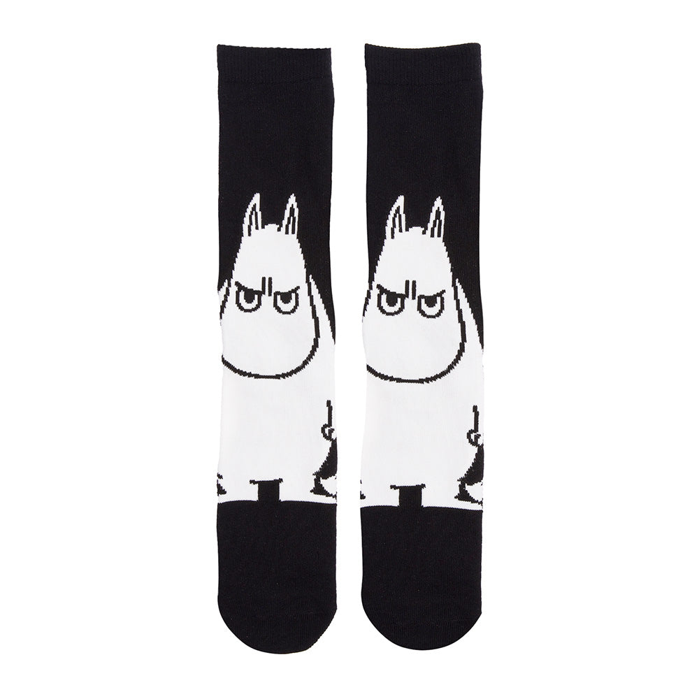 Moomintroll Angry Classick Socks 40-45 Black - The Official Moomin Shop