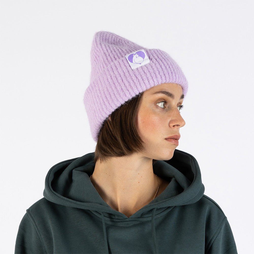 Moomintroll Love Fluffy Chunky Beanie Violet - The Official Moomin Shop