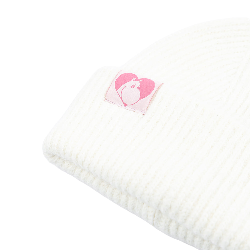 Moomins Love Fluffy Chunky Beanie White - The Official Moomin Shop