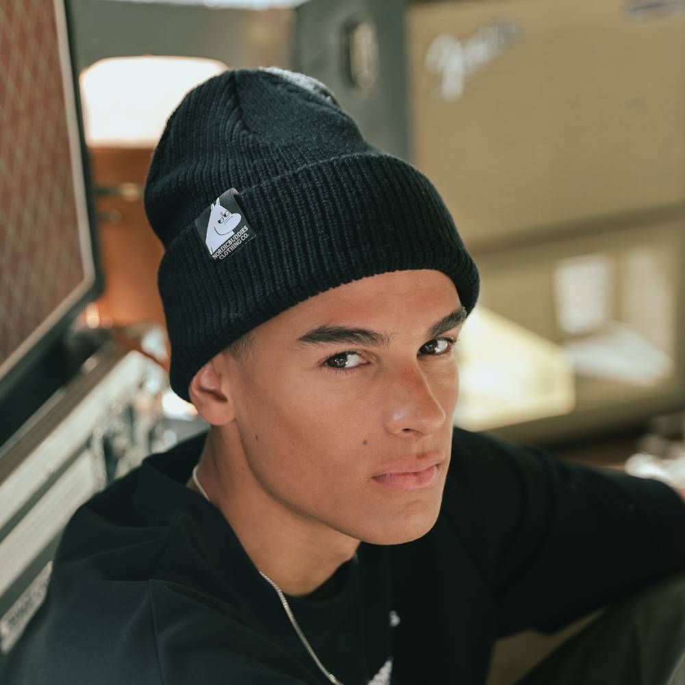 Moomintroll Cotton Beanie Black - The Official Moomin Shop