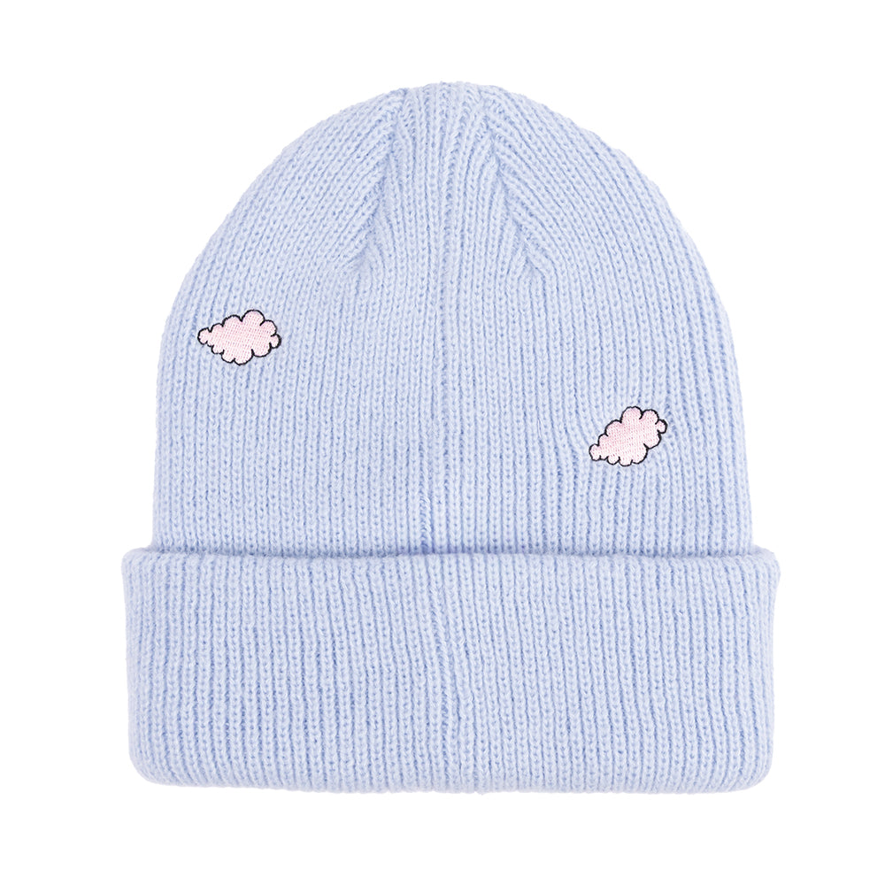 Moomins Love Cloud Multiple Embroidery Beanie Blue - The Official Moomin Shop