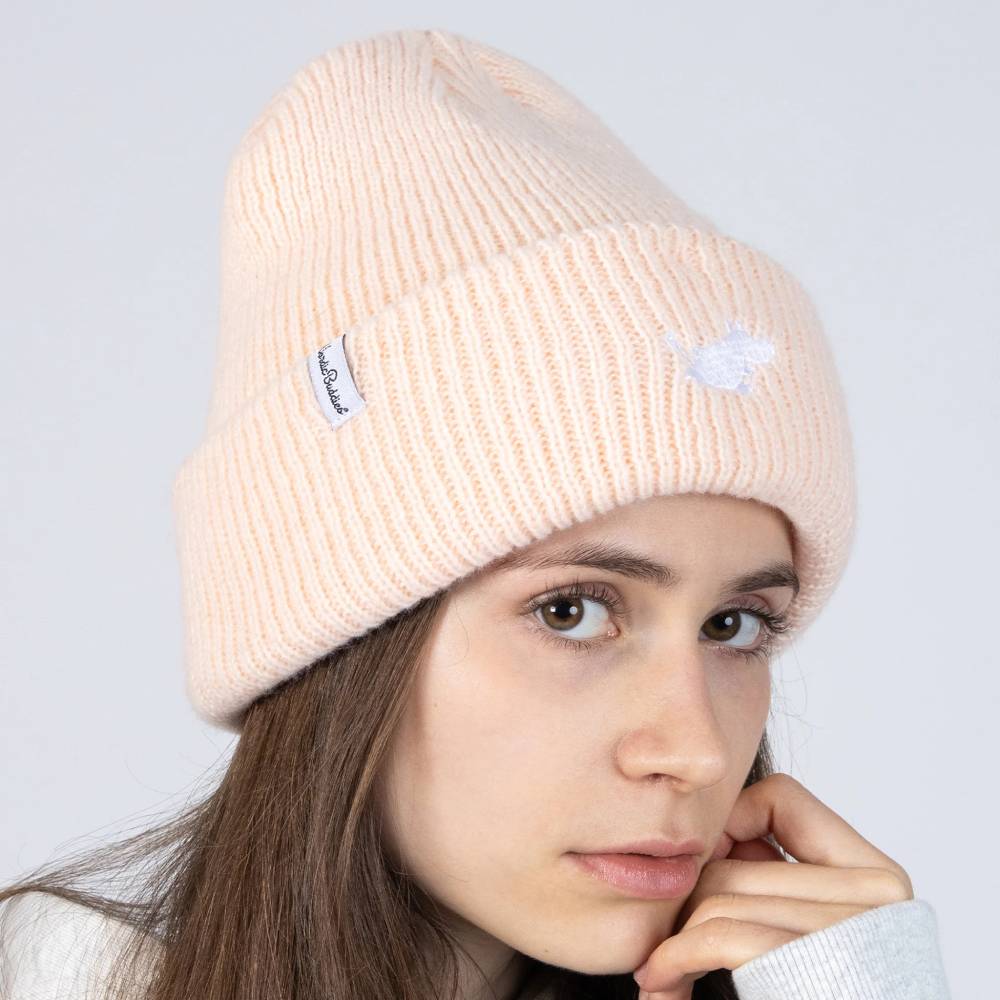 Moomintroll Running Adults Beanie Peach - Nordicbuddies - The Official Moomin Shop