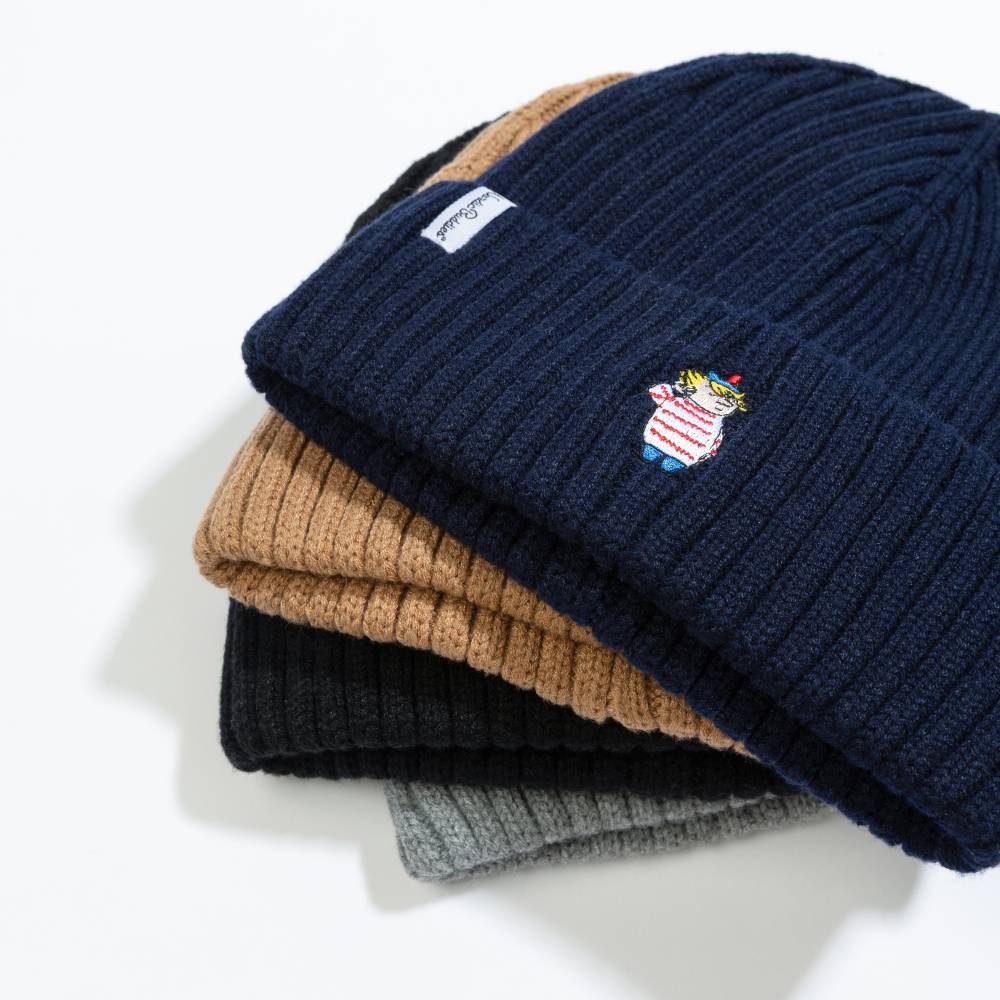 Too-Ticky Embroidery Beanie Darkblue