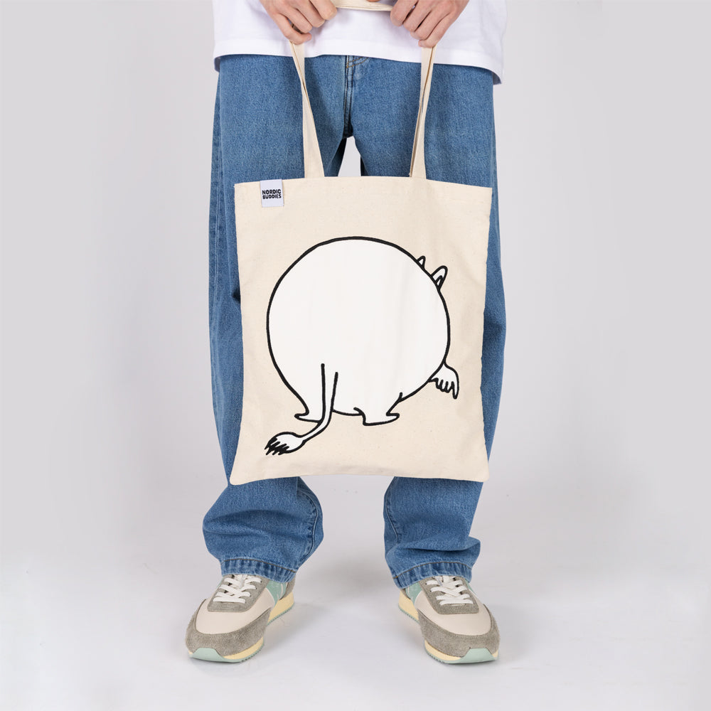 Moomintroll Butt Tote Bag White - The Official Moomin Shop