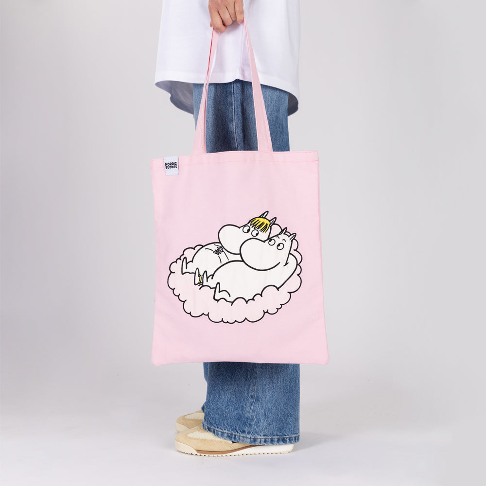 Moomin Cloud Tote Bag Pink - The Official Moomin Shop