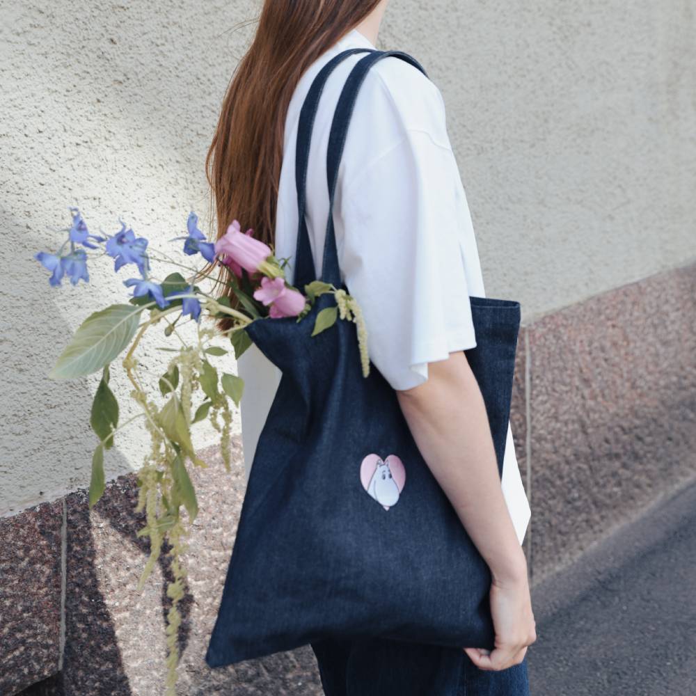 Moomins Love Tote Bag Darkblue - The Official Moomin Shop