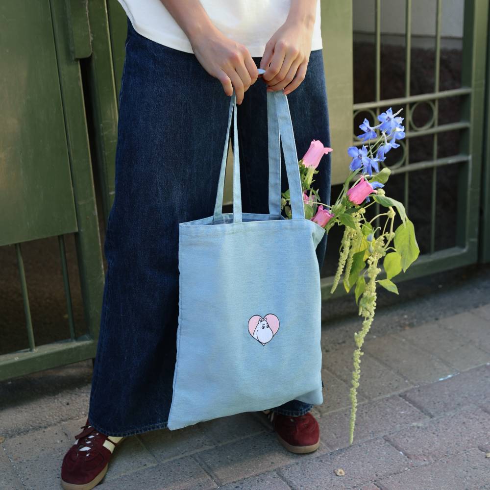Moomins Love Tote Bag Blue - The Official Moomin Shop