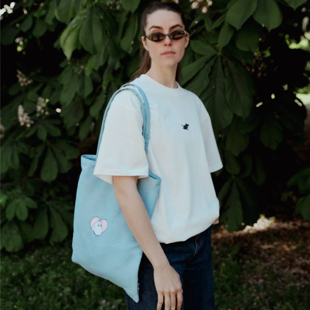 Moomins Love Tote Bag Blue - The Official Moomin Shop