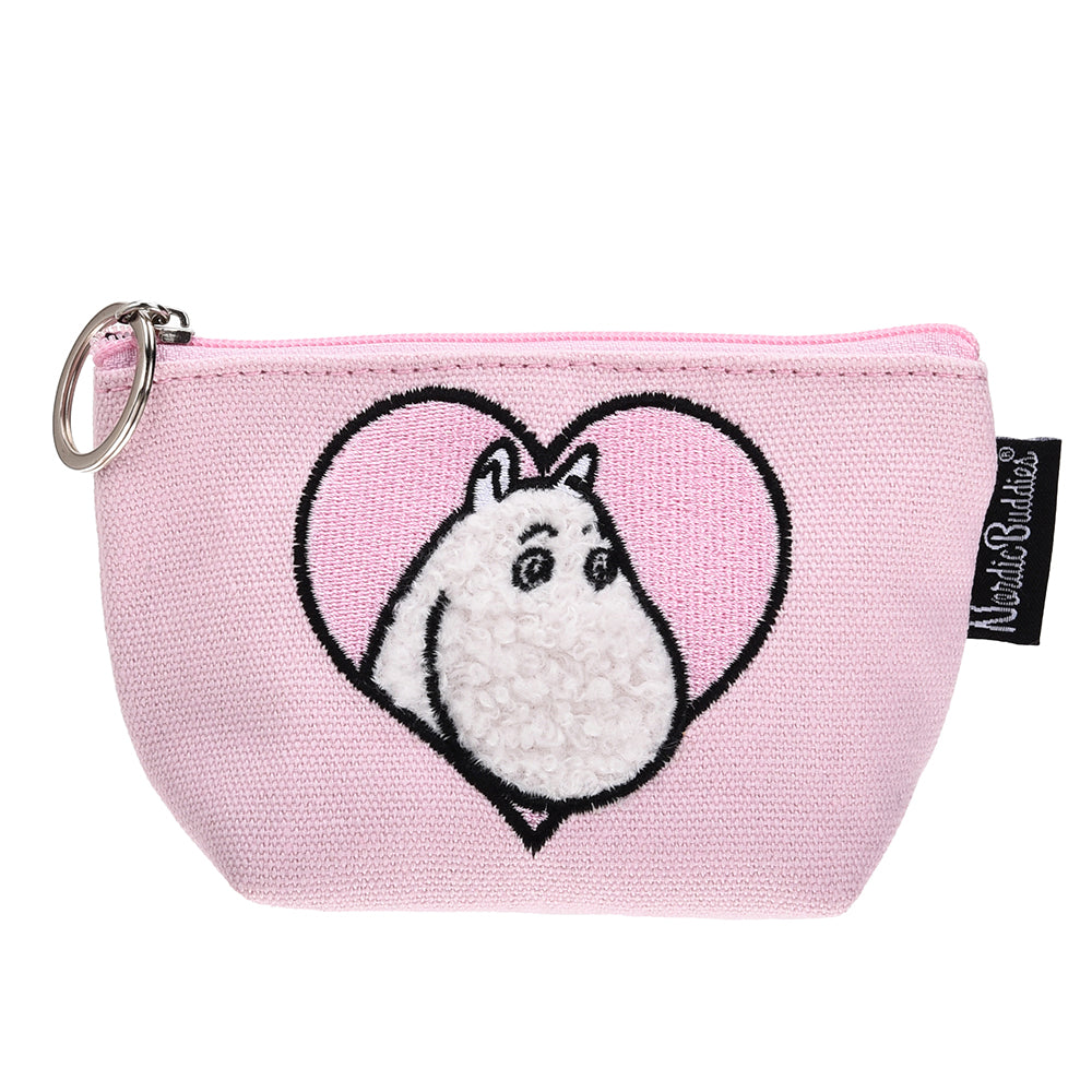 Moomintroll Heart Coin Purse Pink - The Official Moomin Shop