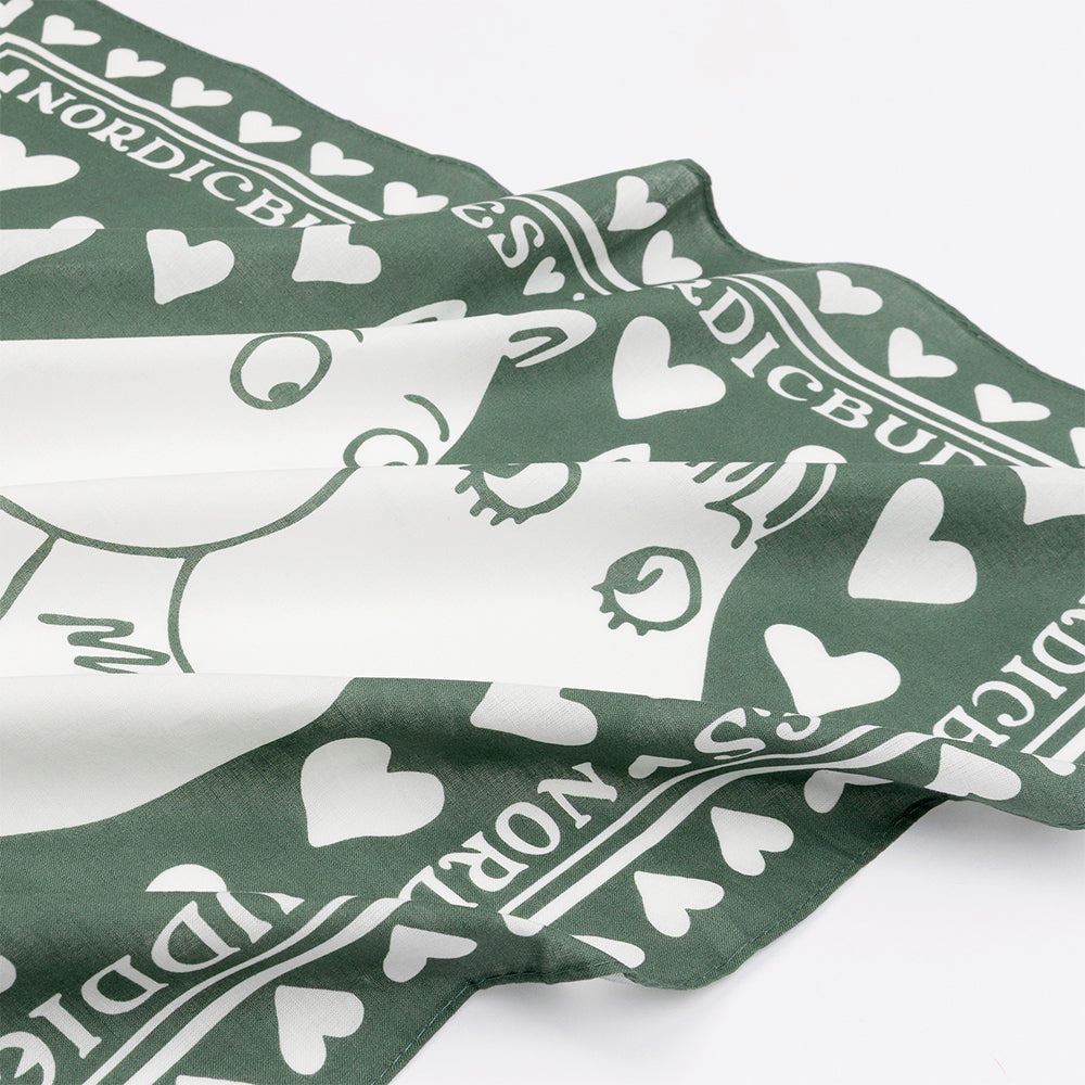 Moomintroll &amp; Snorkmaiden Scarf Green