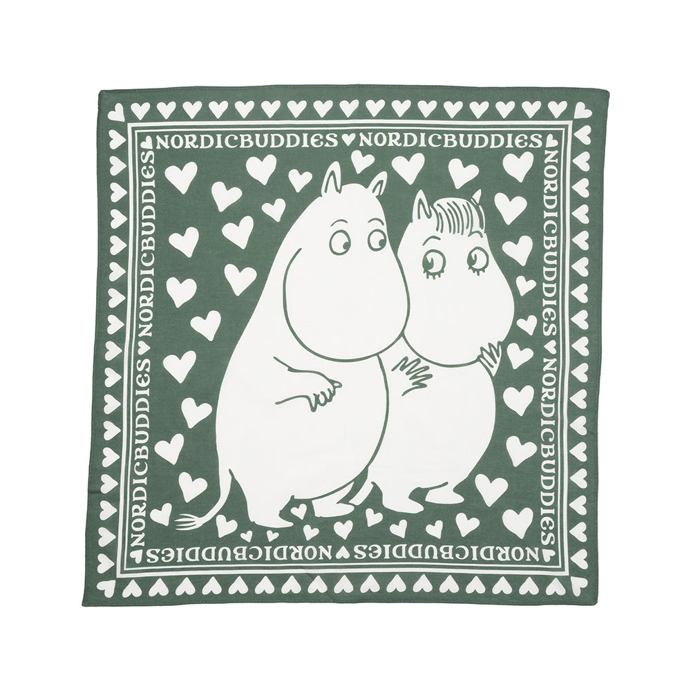 Moomintroll &amp; Snorkmaiden Scarf Green