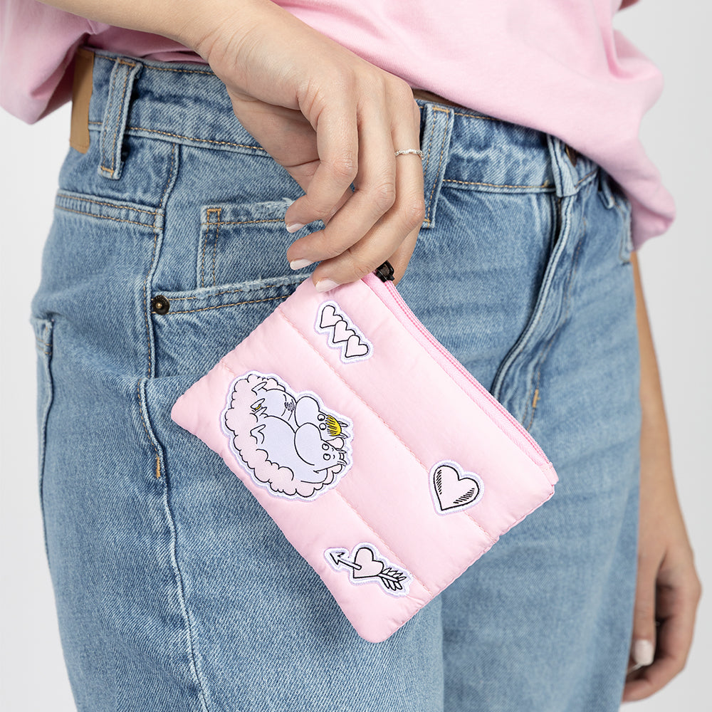 Moomins Love Cloud Puffer Wallet Pink