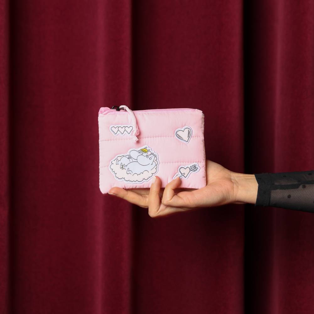 Moomins Love Cloud Puffer Wallet Pink