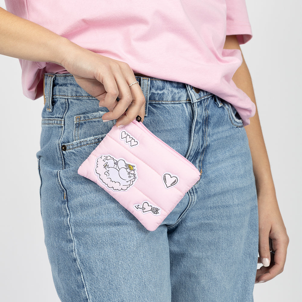 Moomins Love Cloud Puffer Wallet Pink