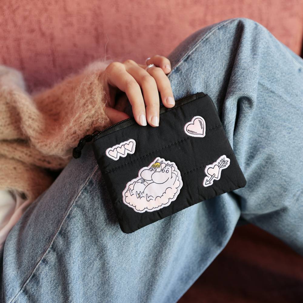 Moomins Love Cloud Puffer Wallet Black