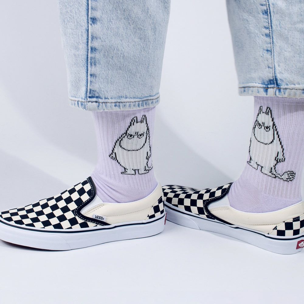 Angry Moomintroll Retro Socks Lilac 36-42 - Nordicbuddies - The Official Moomin Shop