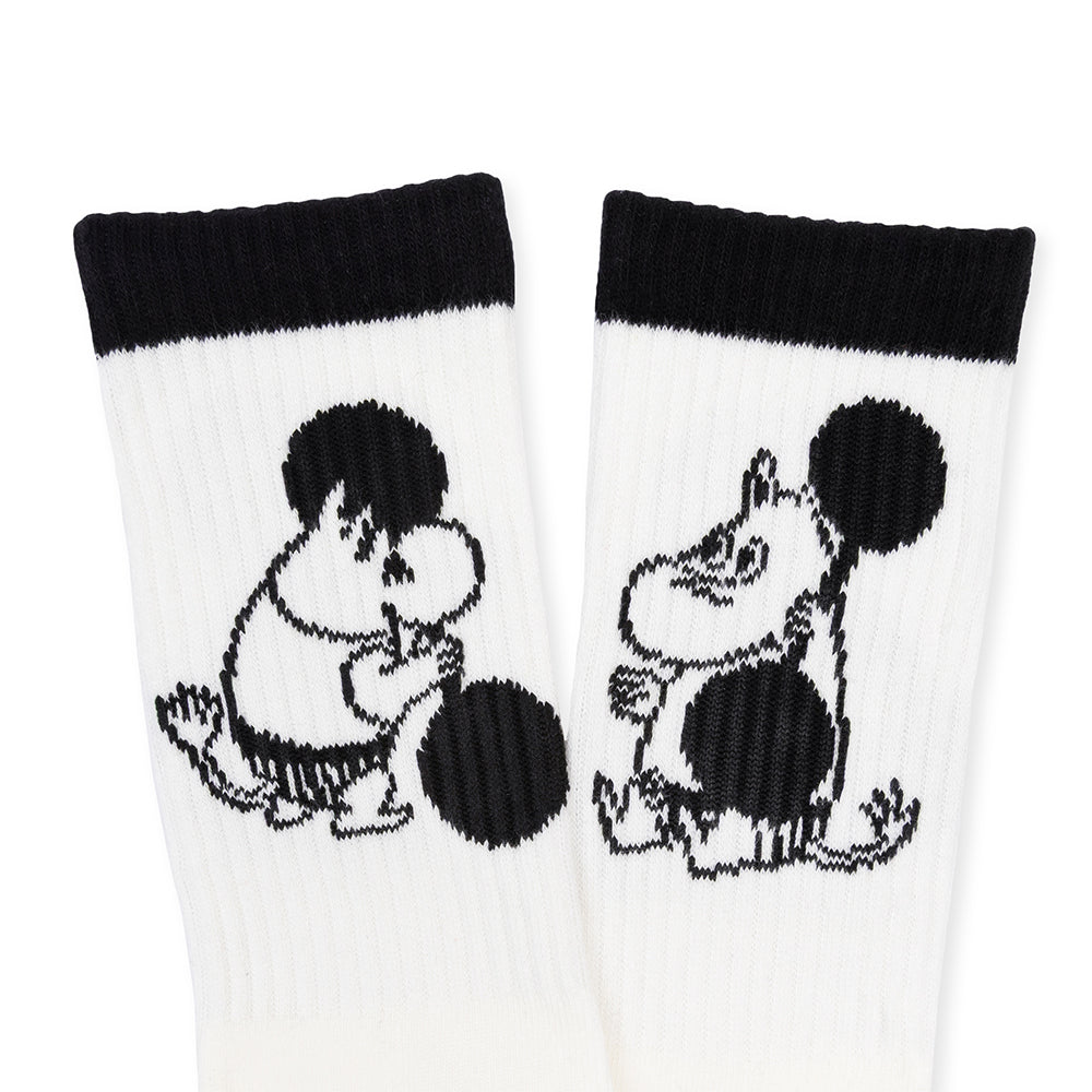 Moomintroll Exercising Active Socks 40-45 B&amp;W