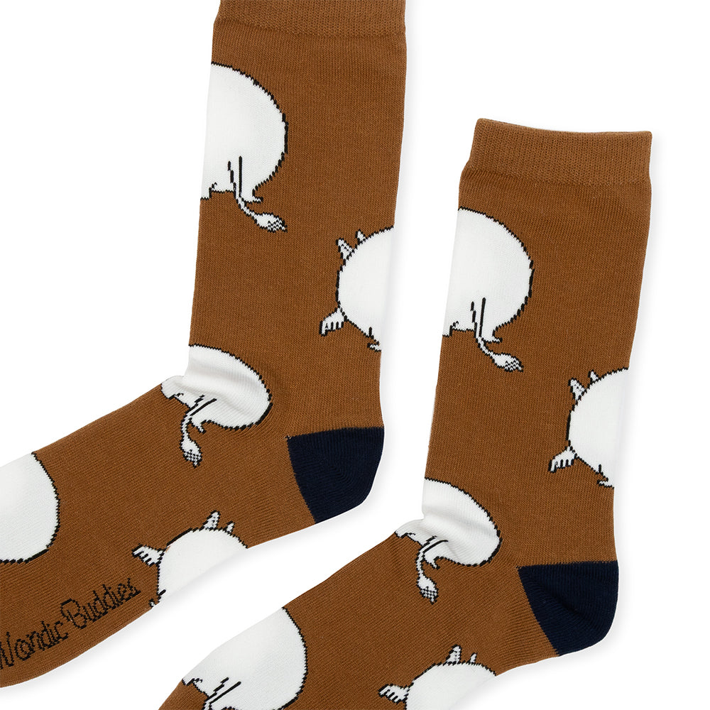 Moomintroll&#39;s Butt 40-45 Socks Brown
