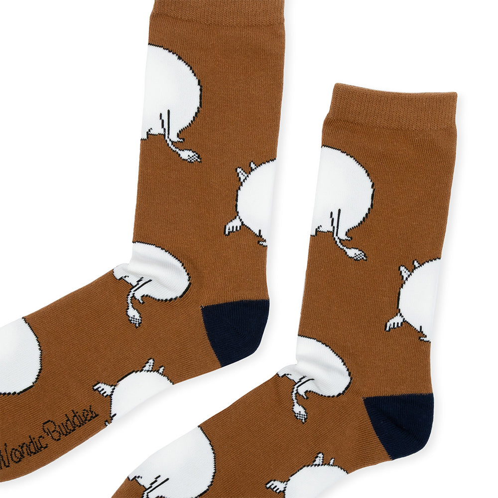 Moomintroll&#39;s Butt 40-45 Socks Brown