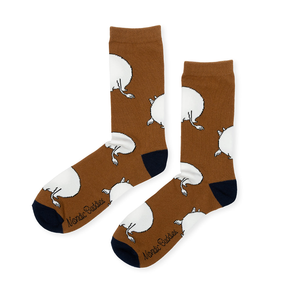 Moomintroll&#39;s Butt 40-45 Socks Brown
