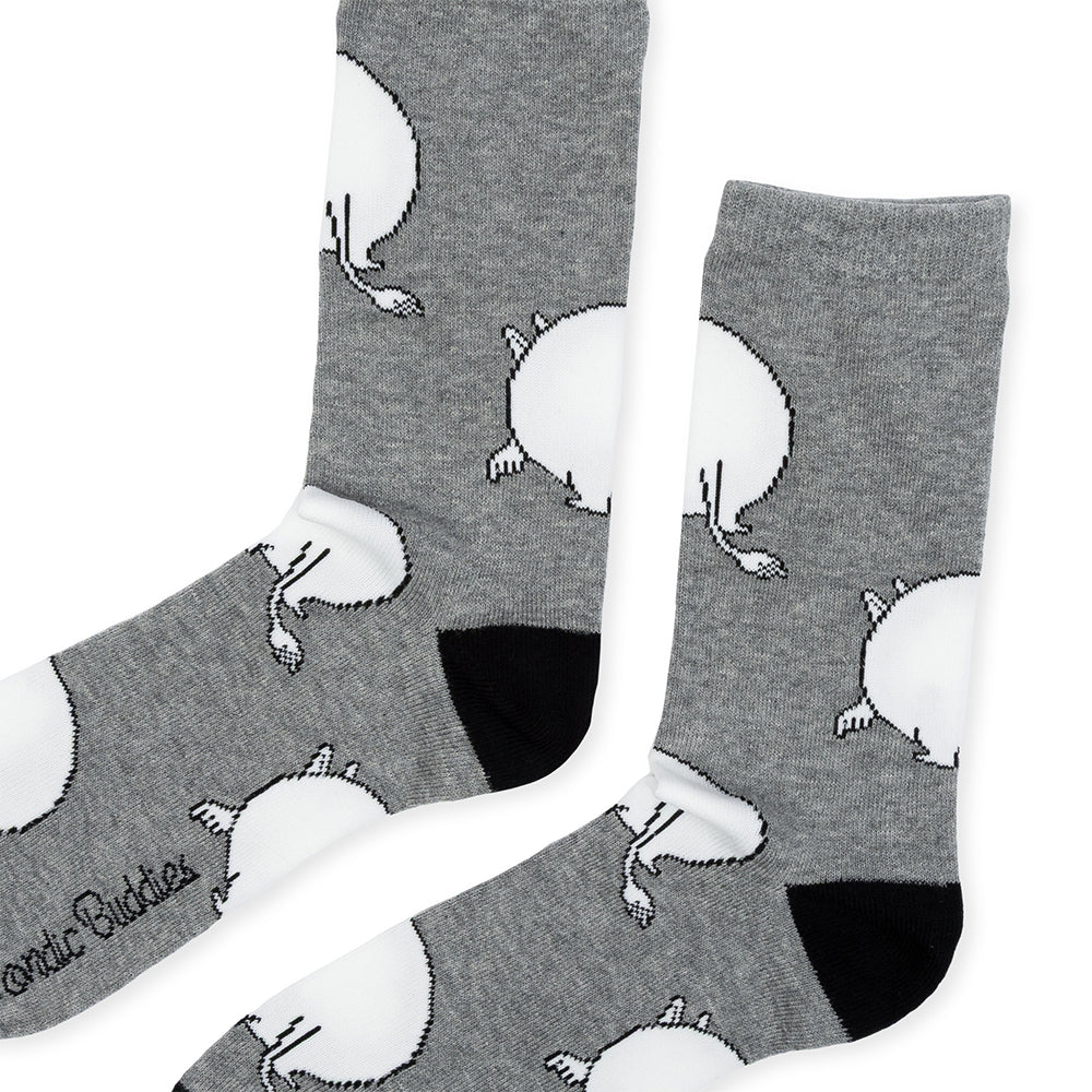 Moomintroll&#39;s Butt 40-45 Socks Grey