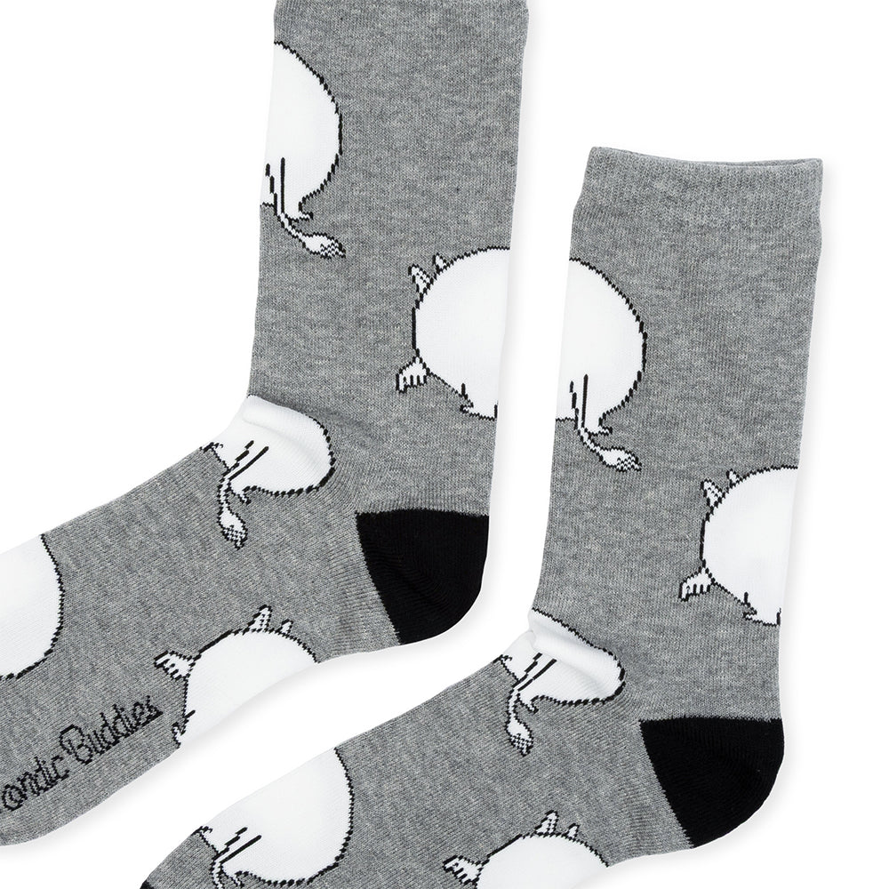 Moomintroll&#39;s Butt 40-45 Socks Grey