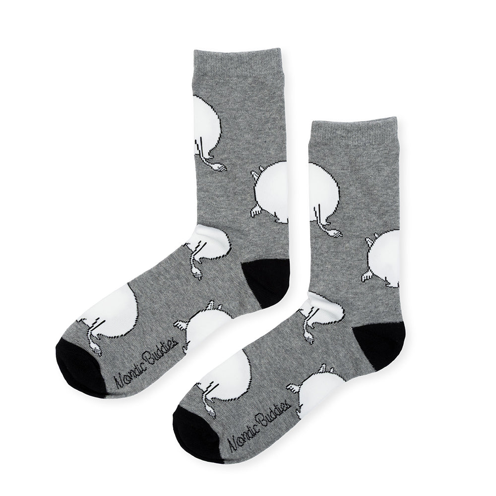 Moomintroll&#39;s Butt 40-45 Socks Grey