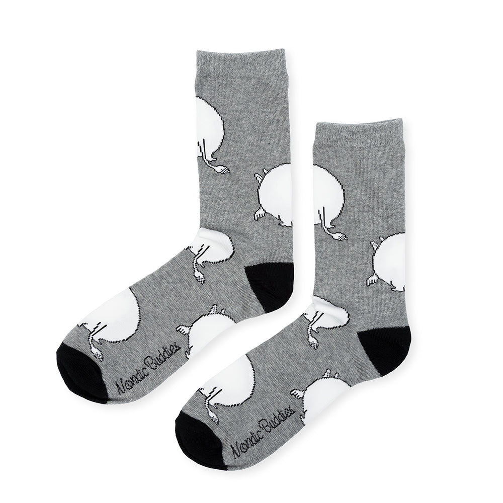 Moomintroll&#39;s Butt 40-45 Socks Grey