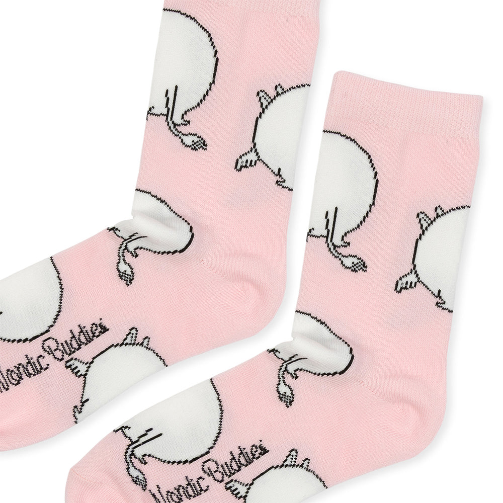 Moomintroll&#39;s Butt 36-42 Socks Pink
