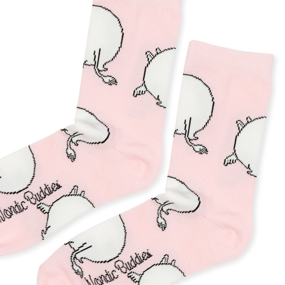 Moomintroll&#39;s Butt 36-42 Socks Pink