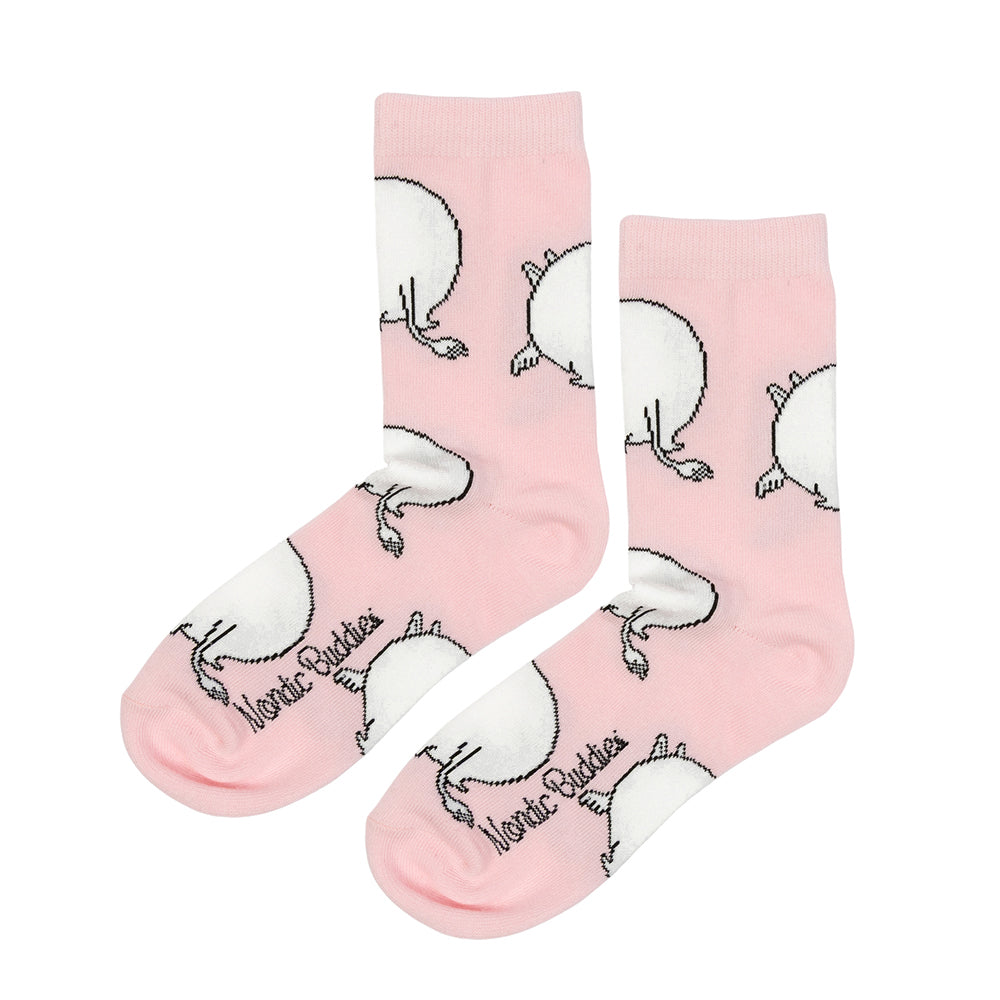 Moomintroll&#39;s Butt 36-42 Socks Pink