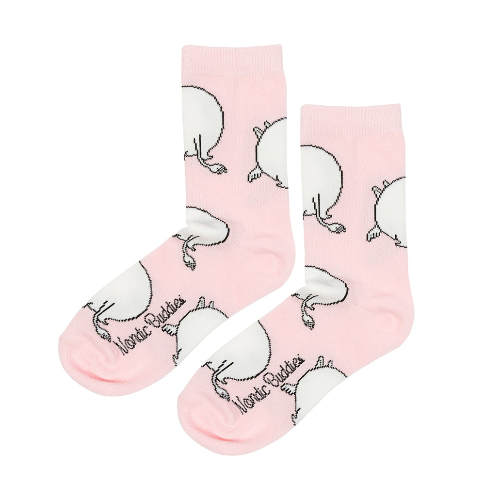 Moomintroll&#39;s Butt 36-42 Socks Pink