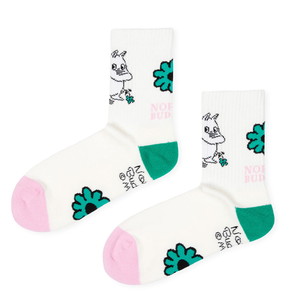 Moomintroll Ladies Retro Socks White - Nordicbuddies - The Official Moomin Shop