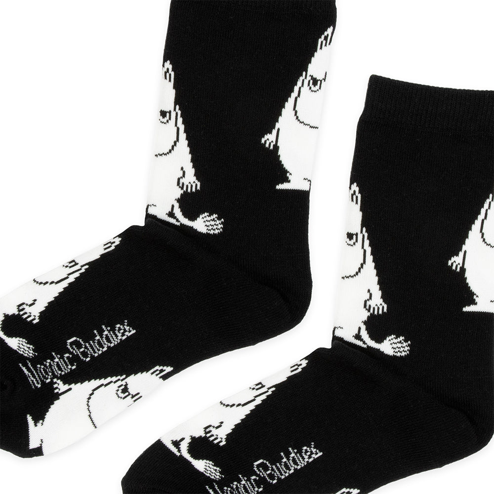 Moomintroll Angry Socks 40-45 Black - Nordicbuddies - The Official Moomin Shop
