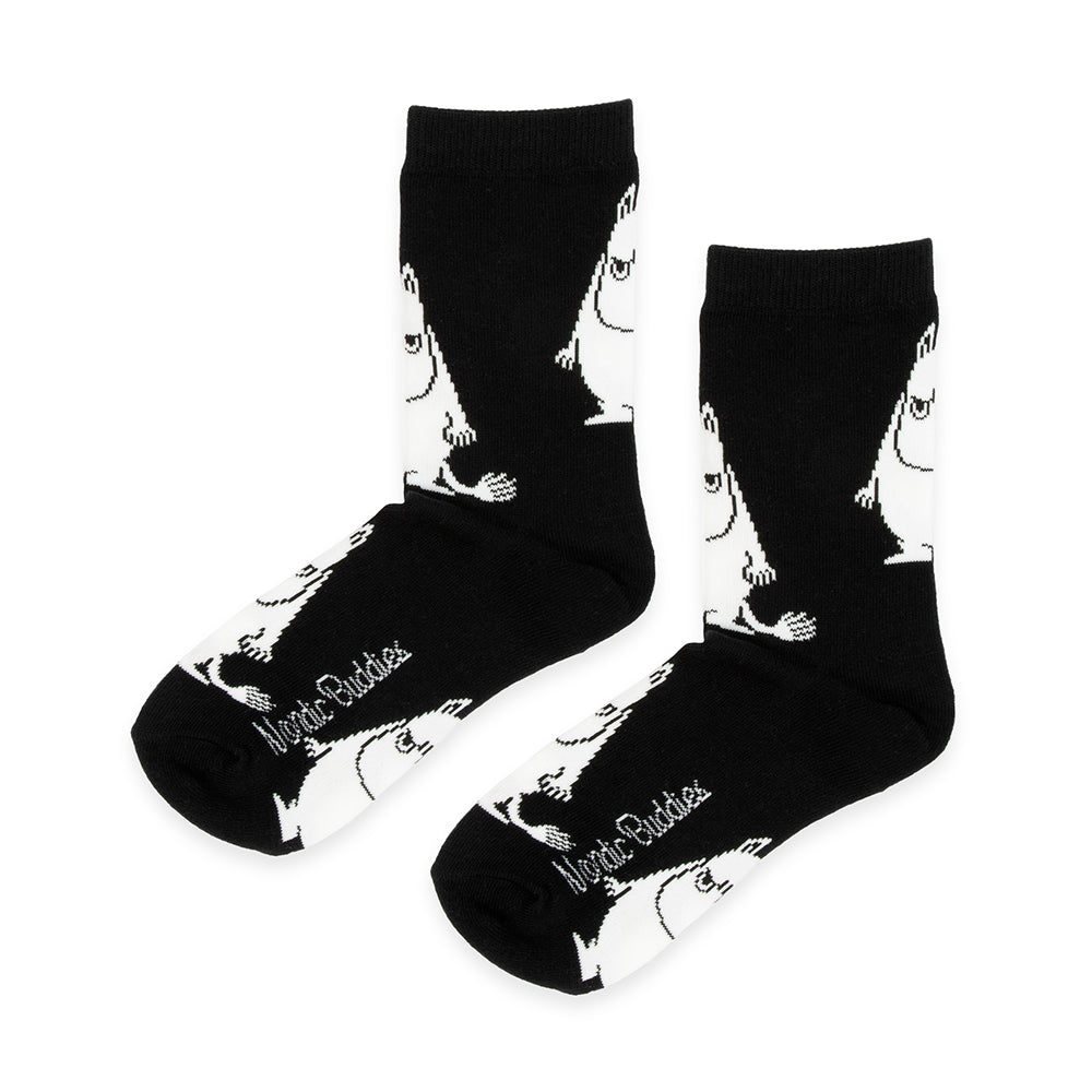 Moomintroll Angry Socks 40-45 Black - Nordicbuddies - The Official Moomin Shop