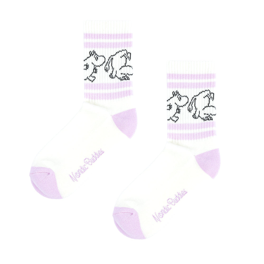 Moomintroll Upside Down Retro Socks 36-42 Lilac - The Official Moomin Shop
