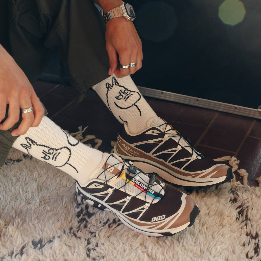 Moomintroll Angry Active Socks 40-45 White - The Official Moomin Shop