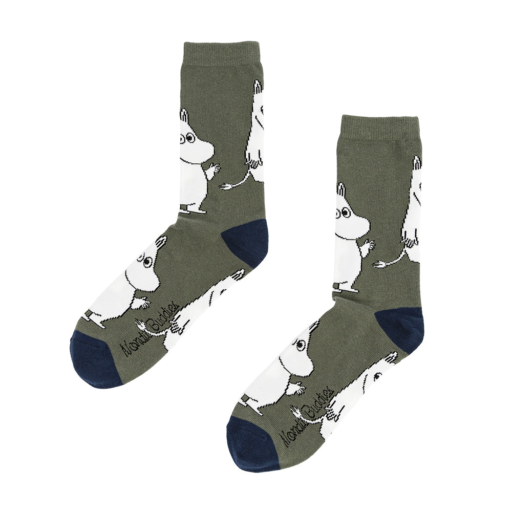 Moomintroll Classic Socks 40-45 Charcoal - The Official Moomin Shop