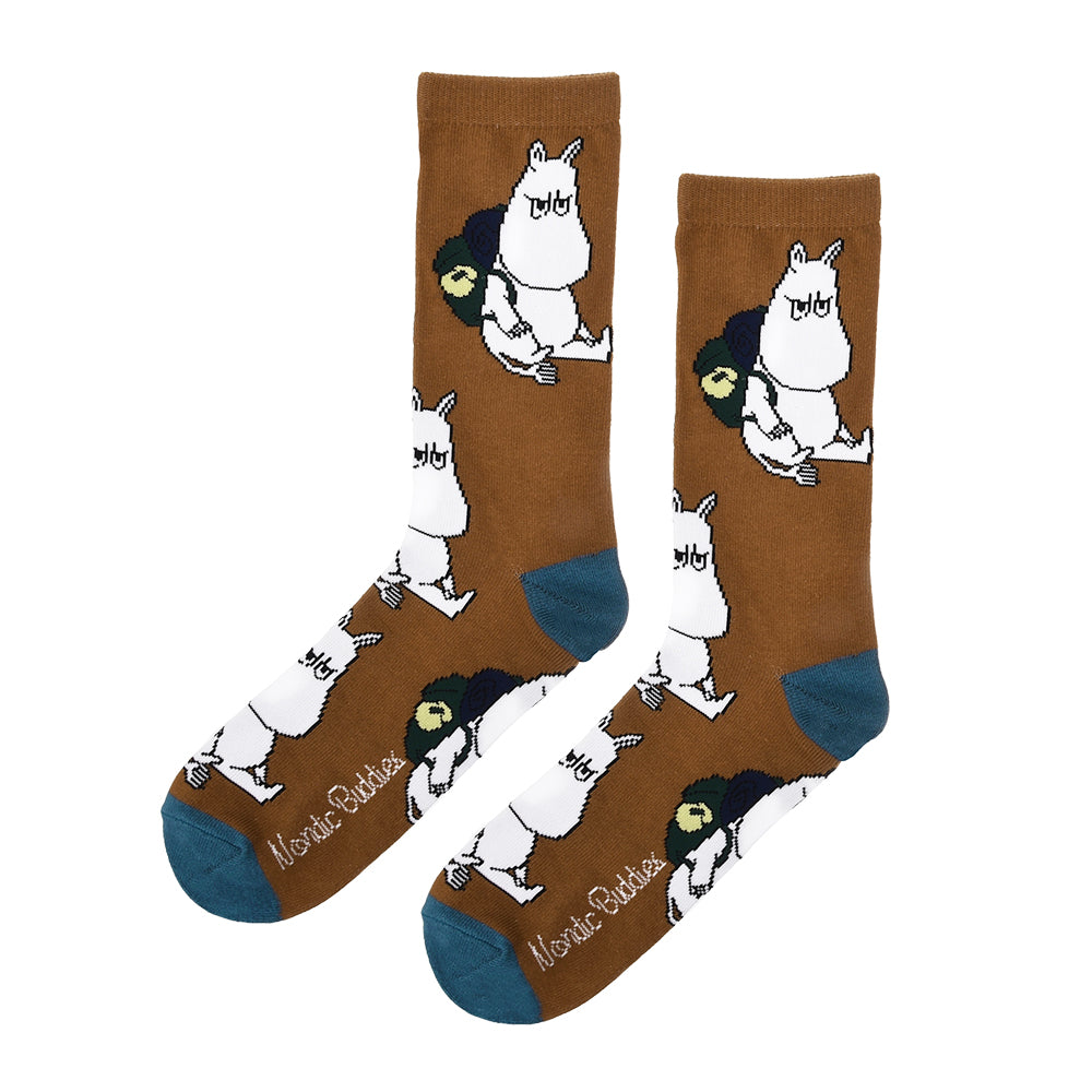 Moomintroll Classic Socks 40-45 Brown - The Official Moomin Shop