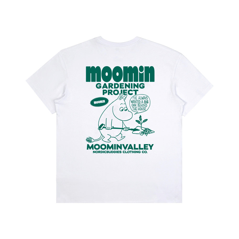 Moomintroll Gardening T-shirt White - The Official Moomin Shop