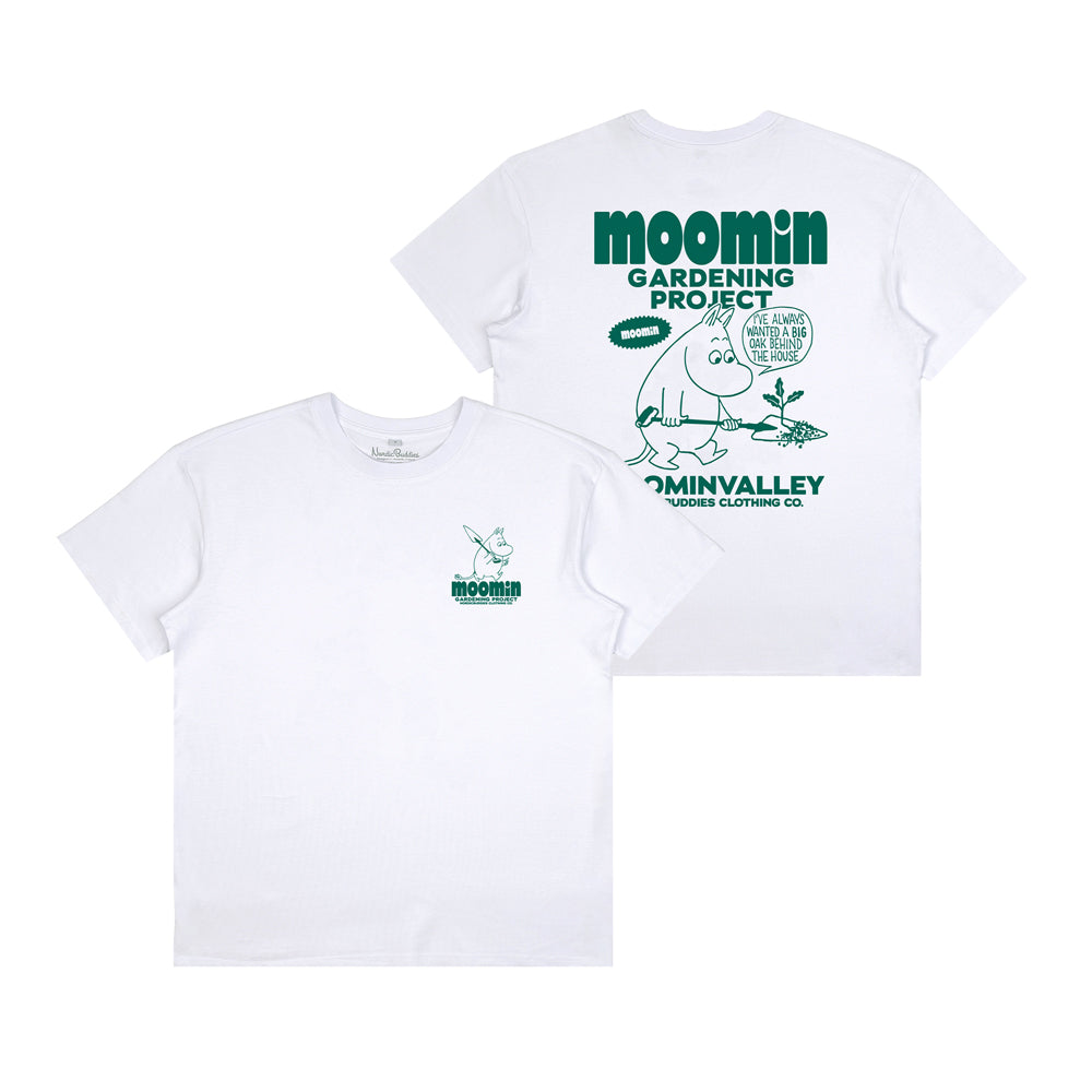 Moomintroll Gardening T-shirt White - The Official Moomin Shop